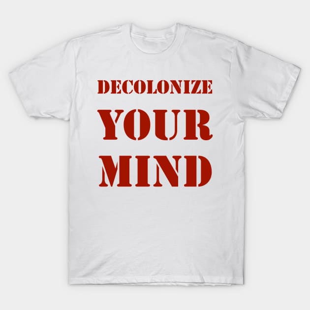 Decolonize your mind - activist postcolonial design T-Shirt by punderful_day